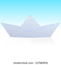 Paper ship origami. vector illustration