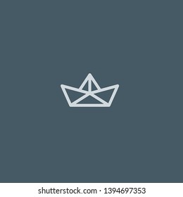 Paper Ship vector icon. Paper Ship concept stroke symbol design. Thin graphic elements vector illustration, outline pattern for your web site design, logo, UI. EPS 10.