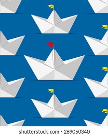 paper ship water