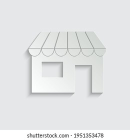 paper shop icon vector store sign