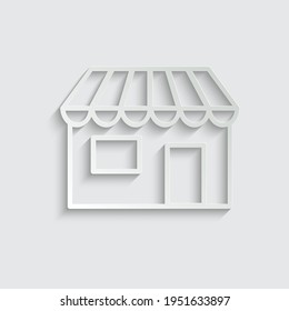 paper shop icon vector store sign