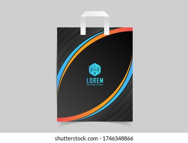 Paper Shopping Bag Design, Realistic Shopping Bag design for branding and corporate identity design.