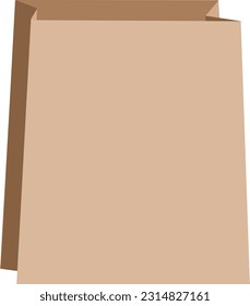 Paper shopping bag for grocery shopping, recycling and sustainability concept