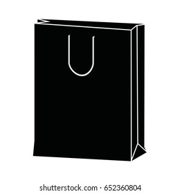 paper shopping bag handle package silhouette
