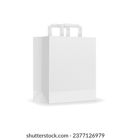 Brown paper food bag package realistic Royalty Free Vector