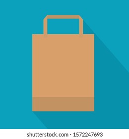 Papier-Einkaufstasche-Symbol - Vektorillustration