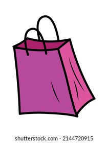 Icono de la bolsa de venta de papel. Ilustración del vector