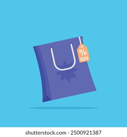 paper shopping bag. illustration of a bag for carrying goods. suitable for poster use and web icons