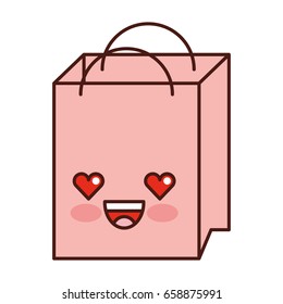 paper shopping bag kawaii character