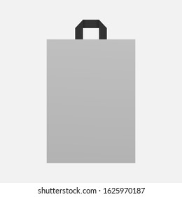 Paper shopping bag packaging. Empty shopping bag mockup. Mockup isolated. Template design. Realistic vector illustration.