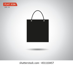 paper shopping bag vector icon illustration, online shop