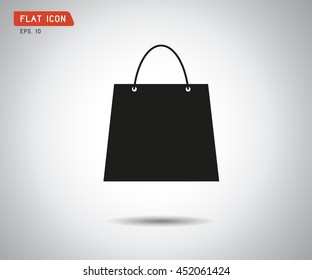 paper shopping bag vector icon illustration, online shop