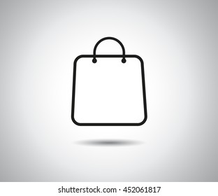 paper shopping bag vector icon illustration, online shop