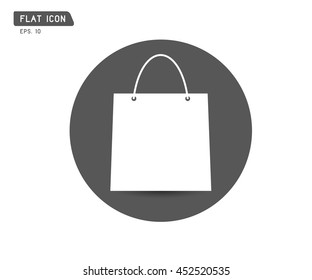 paper shopping bag vector icon illustration, online shop