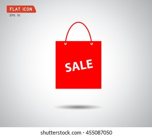 paper shopping bag vector icon illustration, online shop