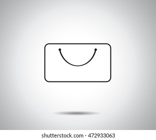 paper shopping bag vector icon illustration, online shop