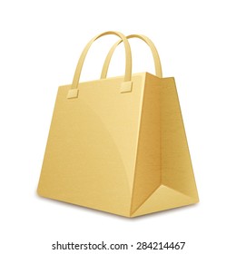 Paper shopping bag. Vector illustration