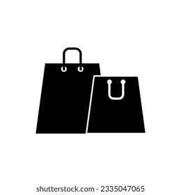 Paper Shopping Bags. Flat Vector Icon, flat illustration on white background..eps