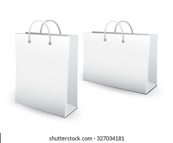 Paper Shopping Bags  isolated on white background