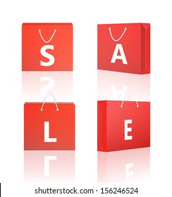 Paper shopping bags. Vector