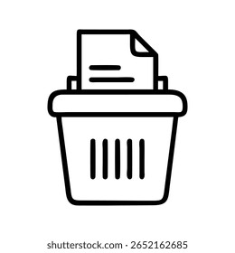 Paper shredder bin with document office supplies security