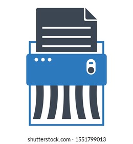 Paper shredder design, Document destruction concept vector Icon design