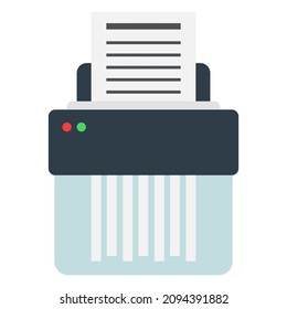 paper shredder flat clipart vector illustration