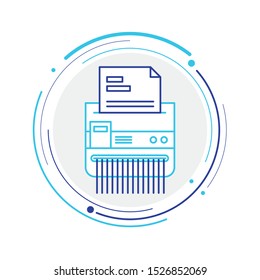 
Paper Shredder. Flat Vector Icon. Simple black symbol on white background