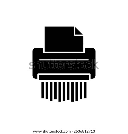 Paper Shredder Front View Icon for Office Security and Document Disposal