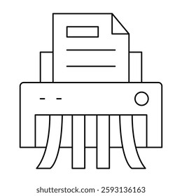 Paper Shredder Glyph Icon Design For Personal nad Commercial Use