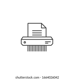 Paper shredder icon design isolated on white background. Vector illustration