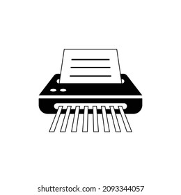 Paper shredder icon design isolated on white background