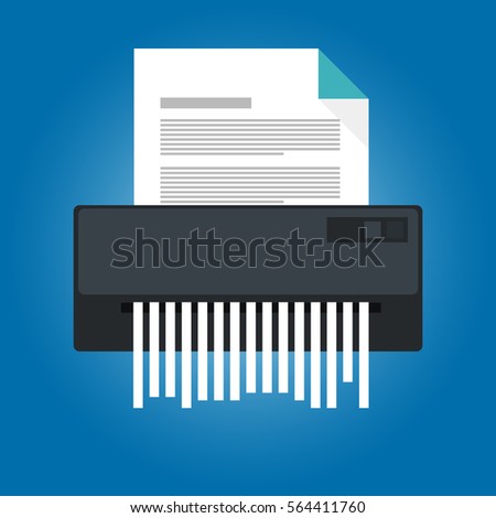 paper shredder icon document business office information protection