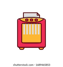 Paper Shredder icon. Graphic element illustration with different style on white background. Vector Illustration. 