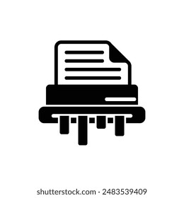 paper shredder icon, isolated glyph icon theme workspace