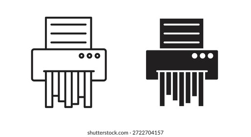 Paper shredder icon isolated vector Illustration. Vector pictogram for web and app