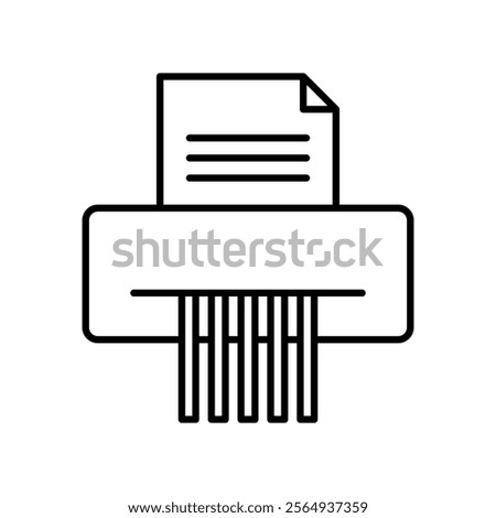 Paper shredder icon. Paper shredding. Vector.