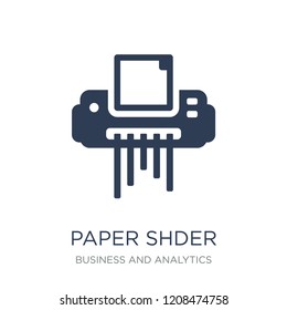Paper shredder icon. Trendy flat vector Paper shredder icon on white background from Business and analytics collection, vector illustration can be use for web and mobile, eps10