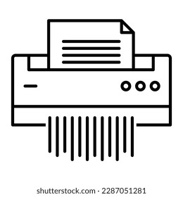 paper shredder icon in trendy outline style design. Vector illustration isolated on white background.