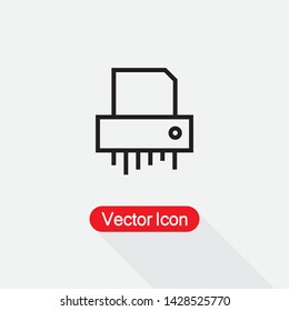 Paper Shredder Icon, Shredder Icon Vector Illustration Eps10