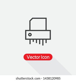Paper Shredder Icon, Shredder Icon Vector Illustration Eps10