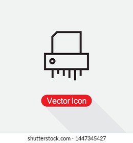 Paper Shredder Icon, Shredder Icon Vector Illustration Eps10