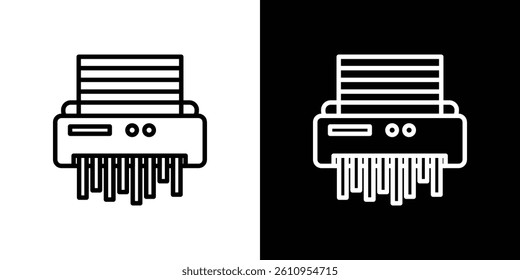 Paper shredder icon Vector isolated outline drawing.