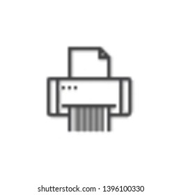 Paper Shredder Machine line icon. linear style sign for mobile concept and web design. Document shredding outline vector icon. Symbol, logo illustration. Pixel perfect vector graphics