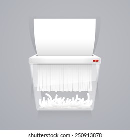 Paper Shredder Machine Vector Illustration