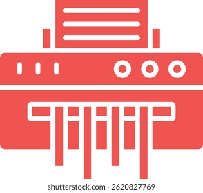 Icono de Vector de trituradora de papel. Se puede utilizar para aplicaciones de impresión, móviles y de Web.
