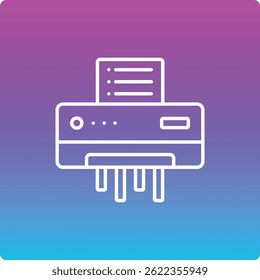 Icono de Vector de trituradora de papel. Se puede utilizar para aplicaciones de impresión, móviles y de Web.