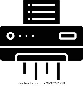 Icono de Vector de trituradora de papel. Se puede utilizar para aplicaciones de impresión, móviles y de Web.