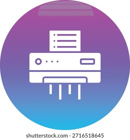 Icono de Vector de trituradora de papel. Se puede utilizar para aplicaciones de impresión, móviles y de Web.