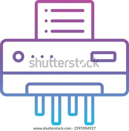 Paper Shredder vector icon. Can be used for printing, mobile and web applications.